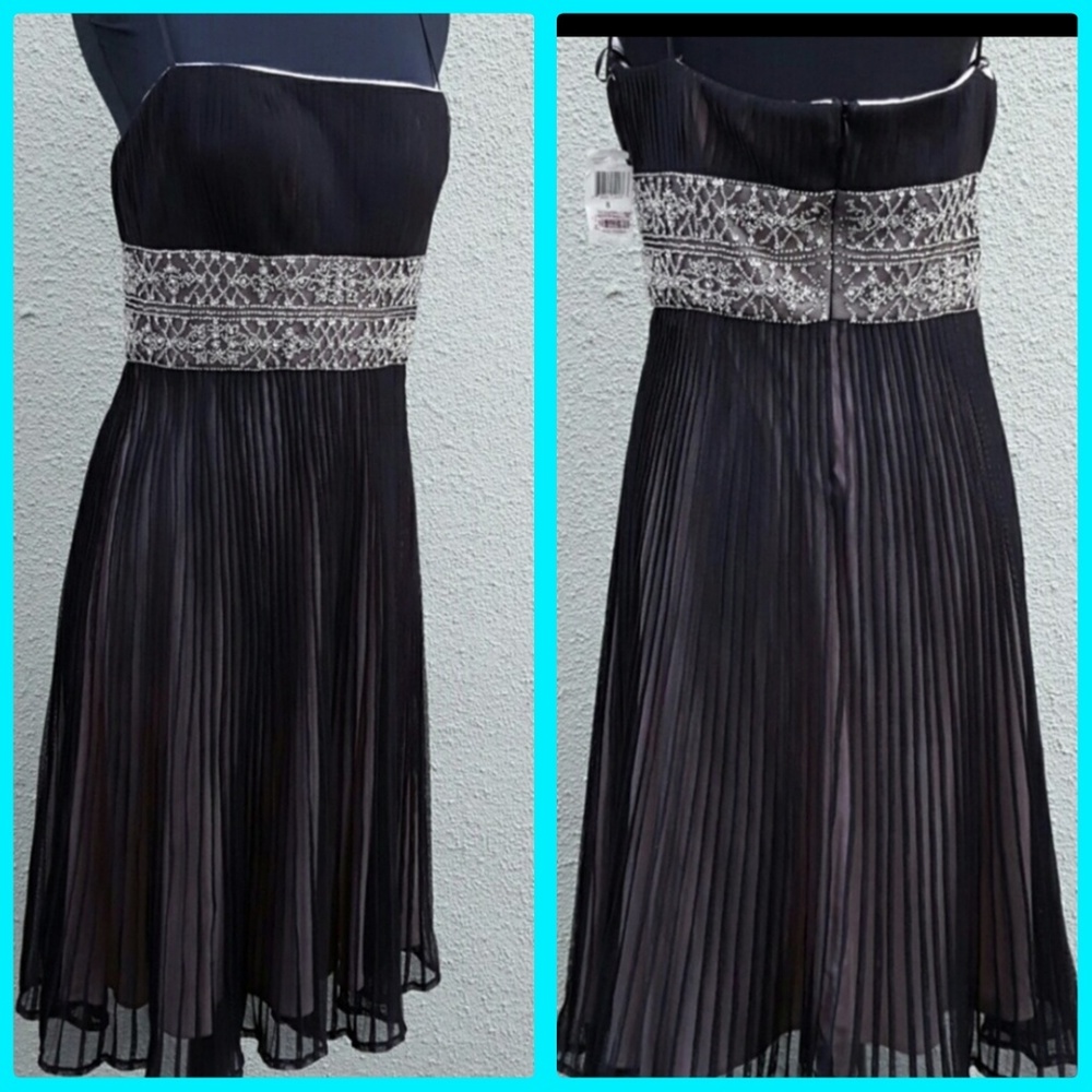 Sue Wong Pleated Cocktail Dress